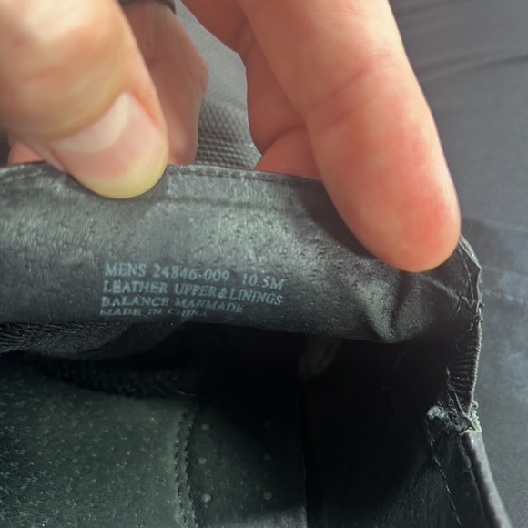 Mens 10.5 Black Pressed Leather Dress Loafers - Picture 4 of 5